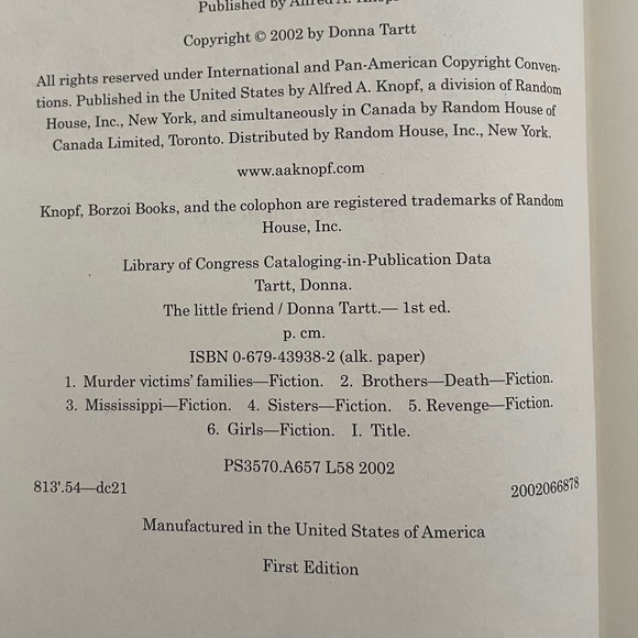 SOLD The Little Friend - Donna Tartt - Picture 4 of 4